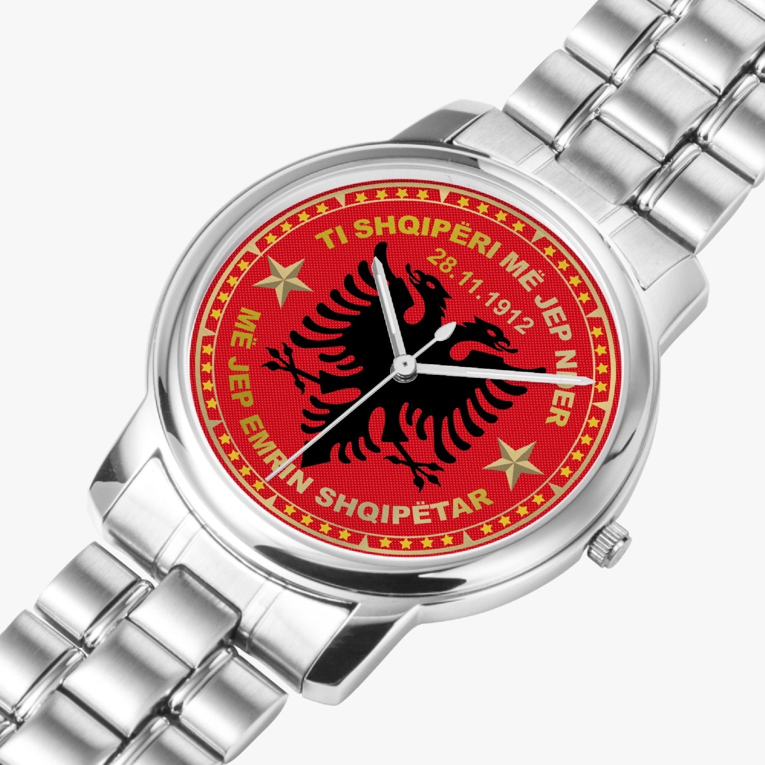 153. Albania Coat Of Arms Rose Gold Watch