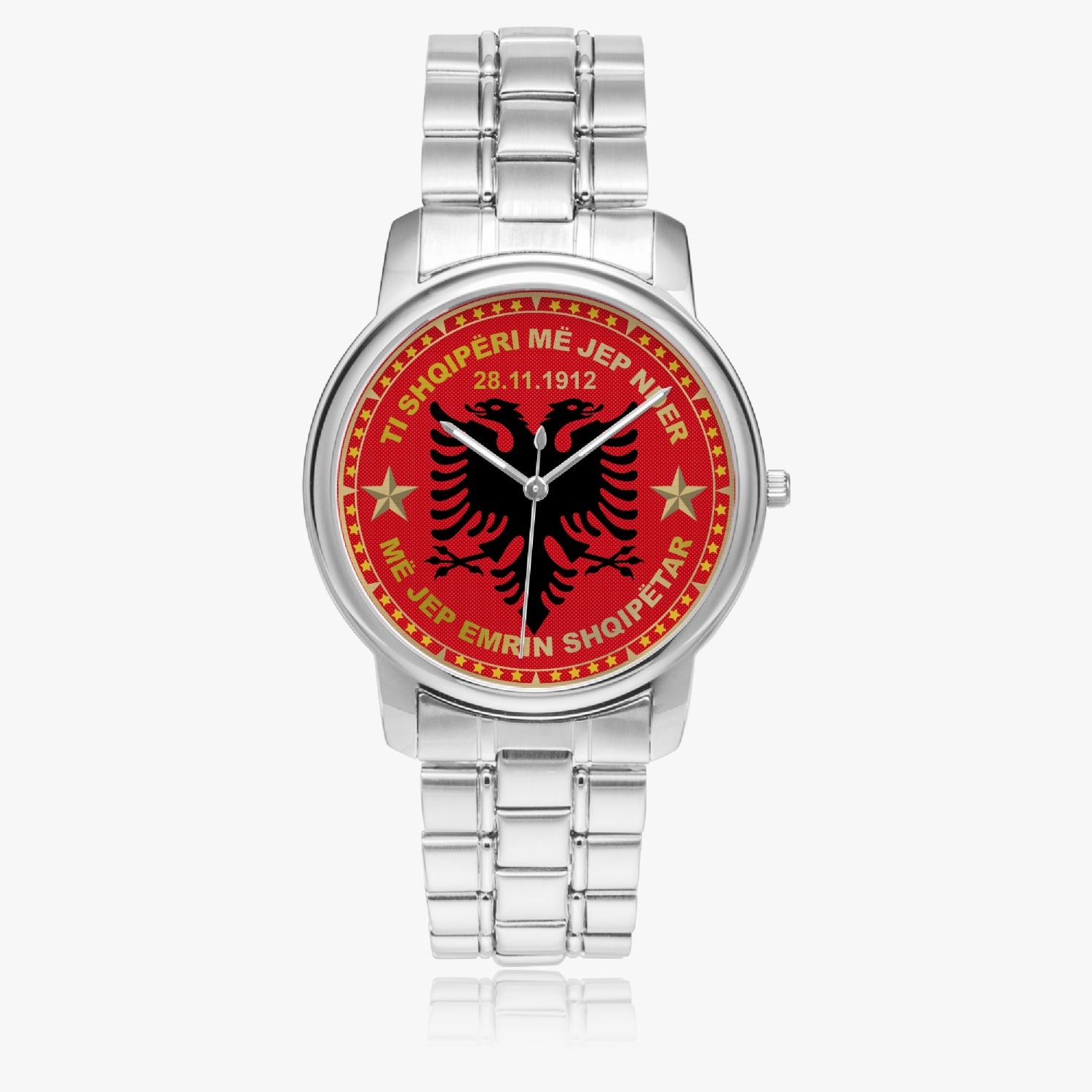153.Albania Coat Of Arms Rose Gold Watch