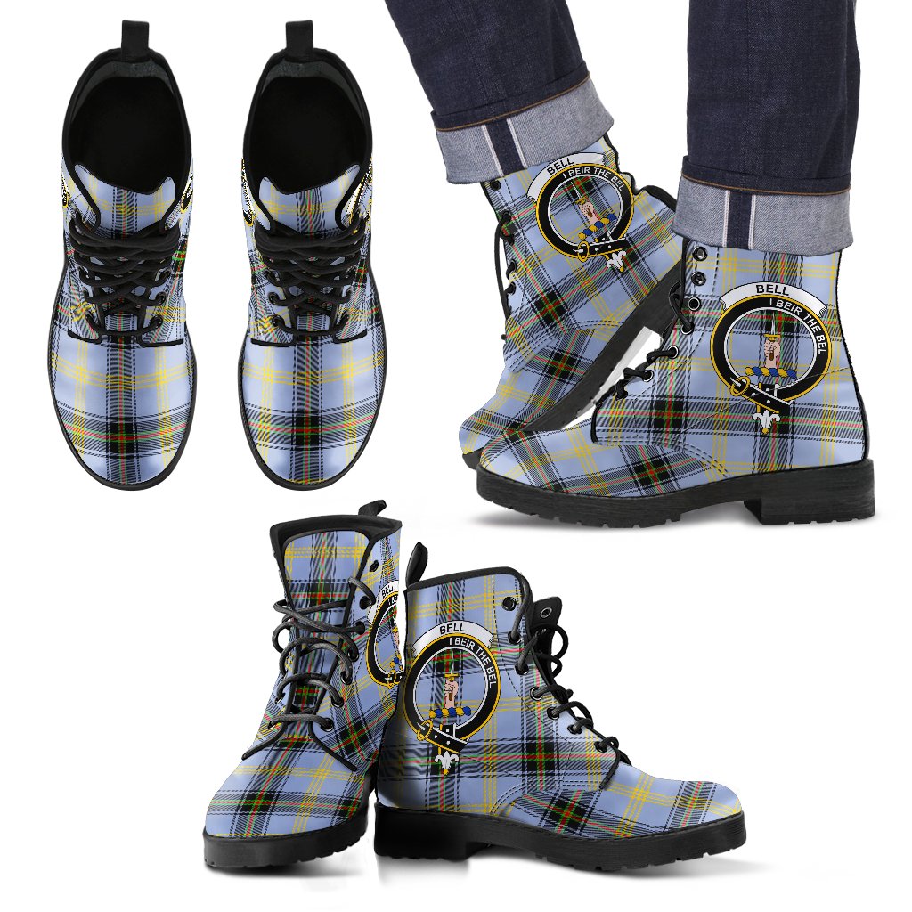Bell of the Borders Tartan Clan Badge Leather Boots