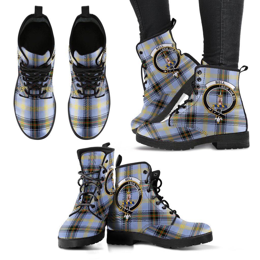 Bell of the Borders Tartan Clan Badge Leather Boots