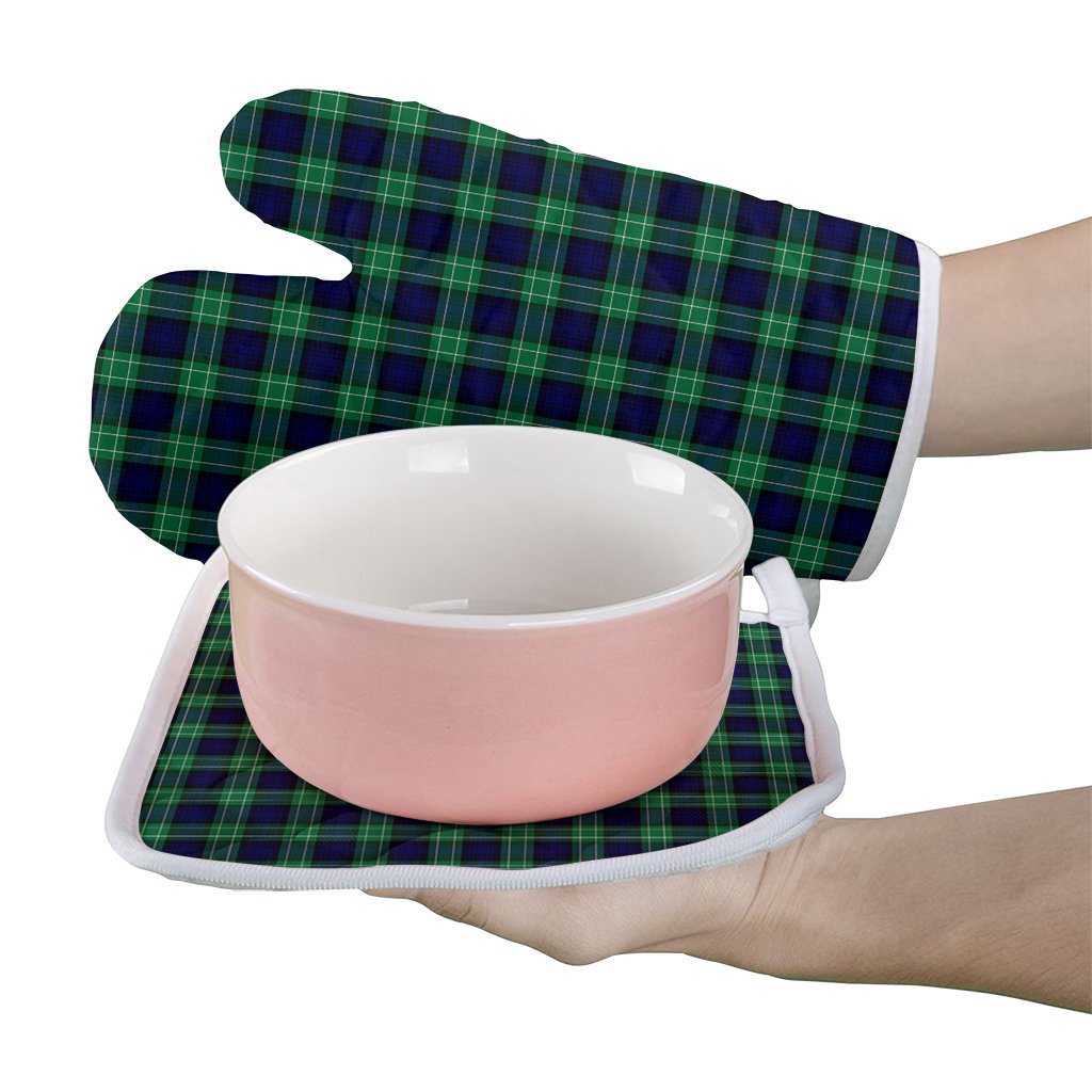 Abercrombie Clan Tartan Scotland Oven Mitt And Pot-Holder (Set Of Two)