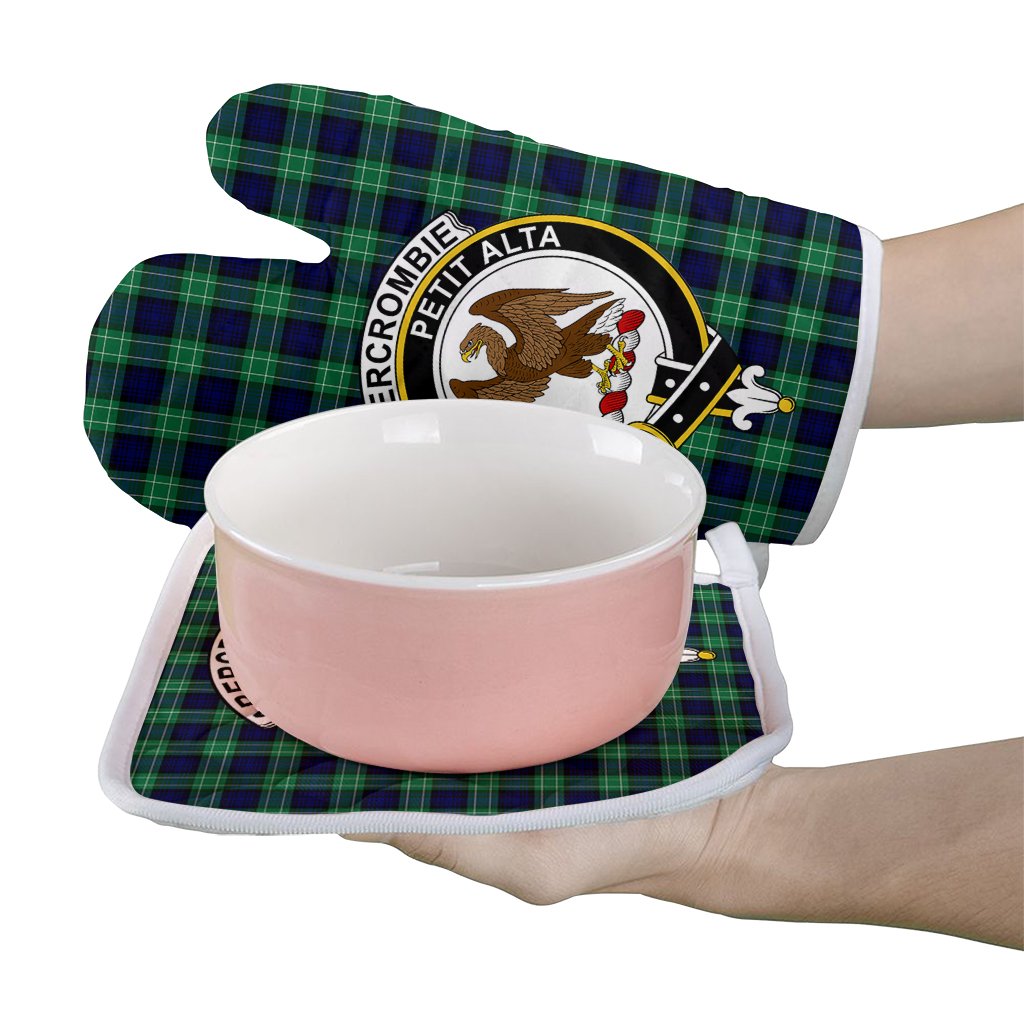 Abercrombie Clan Crest Tartan Scotland Oven Mitt And Pot-Holder (Set Of Two)