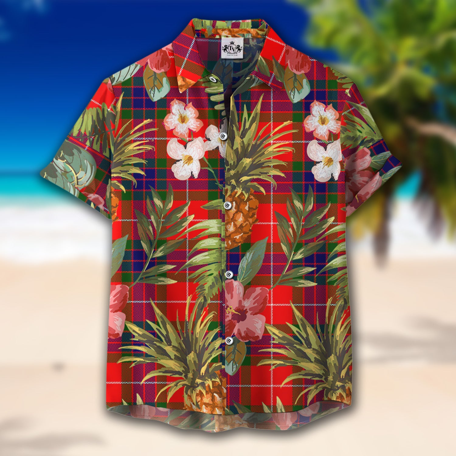 Abernethy Hawaiian Shirt Hibiscus - Tropical Garden Shirt - ac01