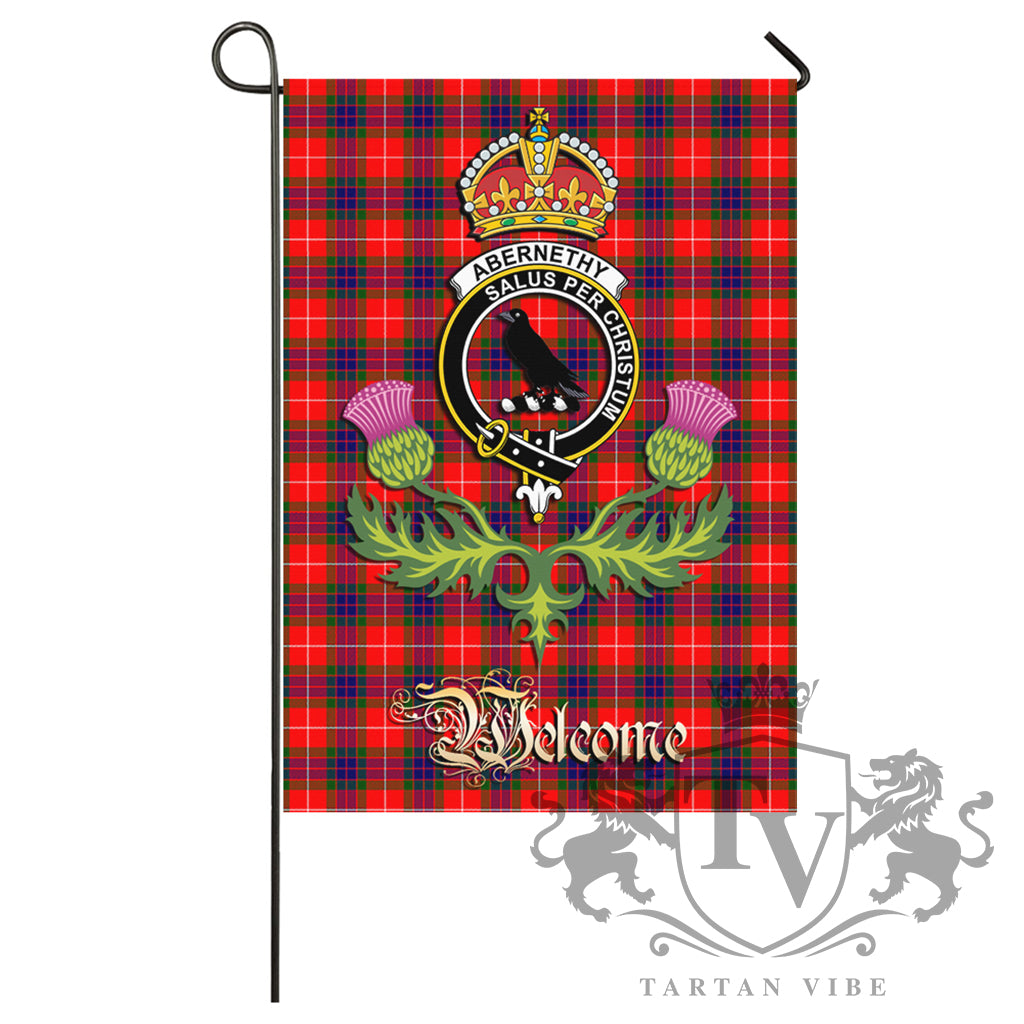 Abernethy Crest Thistle Crown Garden Flag - Welcome Style K23