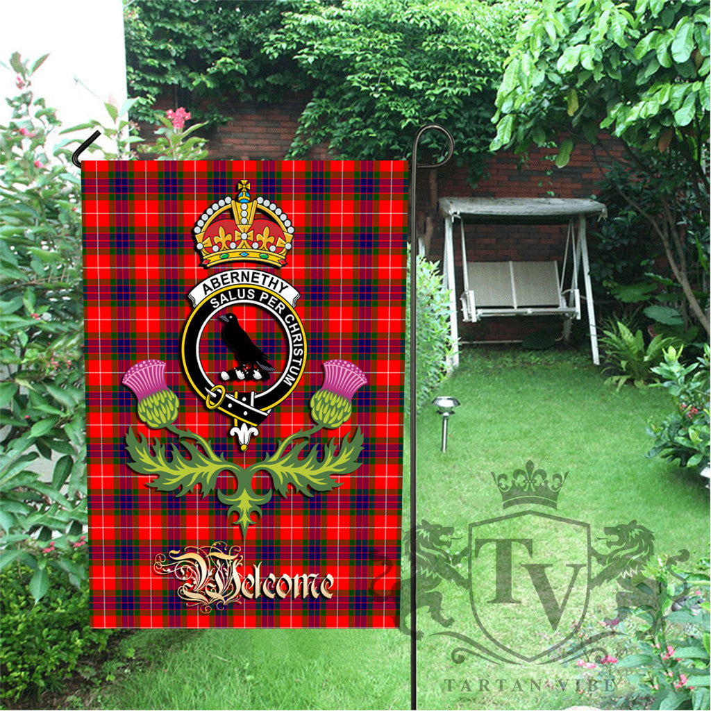 Abernethy Crest Thistle Crown Garden Flag - Welcome Style K23