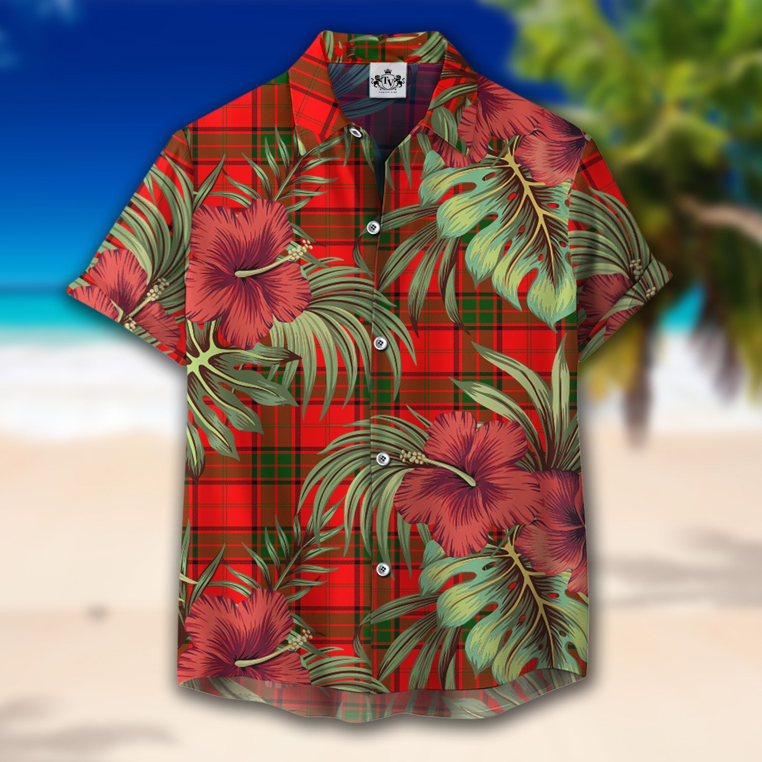 Adair Hawaiian Shirt Hibiscus - Tropical Garden Shirt - ac01