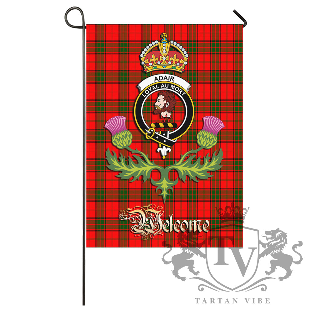 Adair Crest Thistle Crown Garden Flag - Welcome Style K23