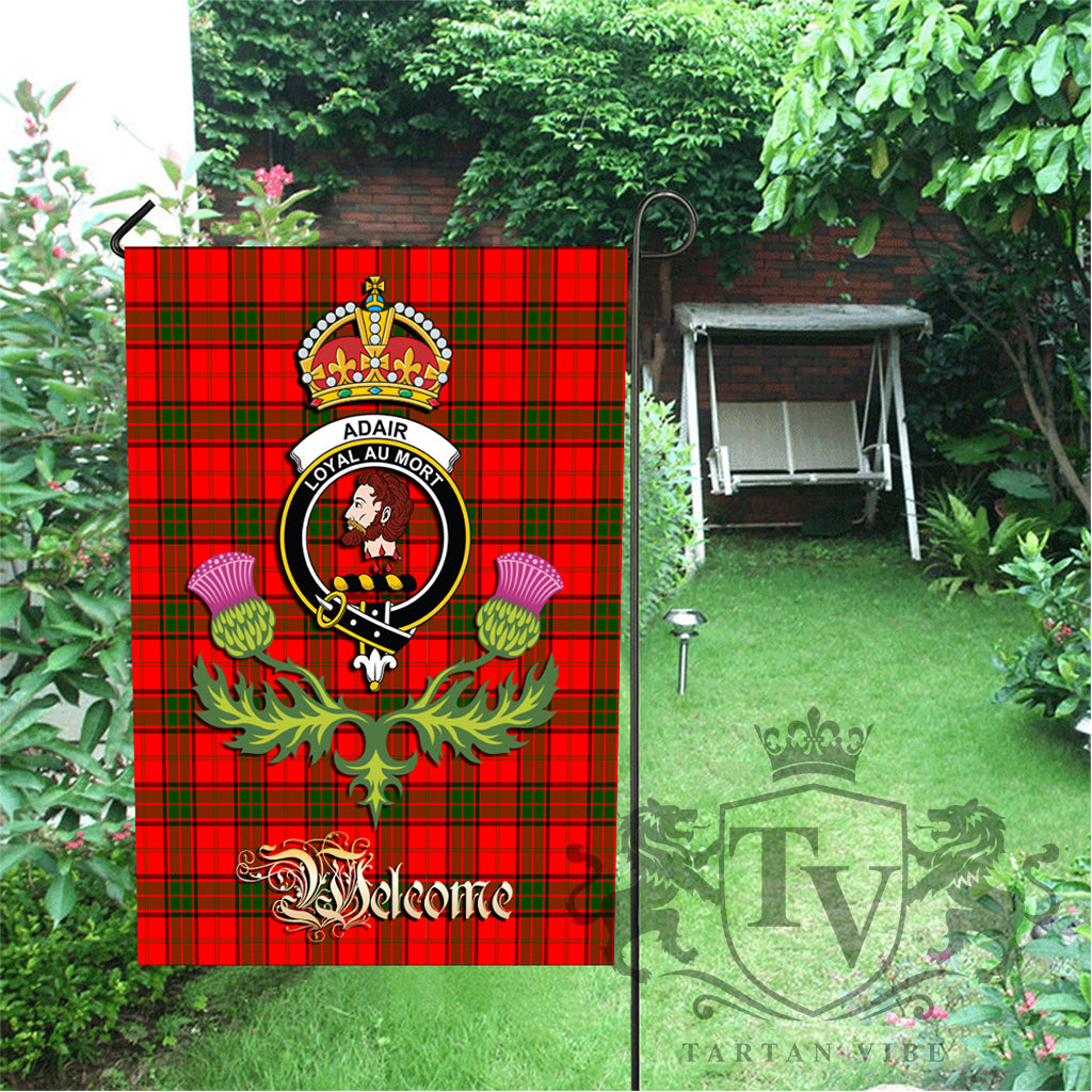 Adair Crest Thistle Crown Garden Flag - Welcome Style K23