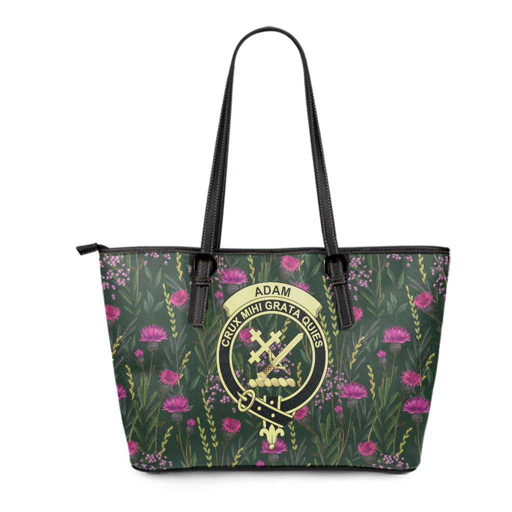 Adam Clan Thistle Golden Badge Leather Tote Bag K23