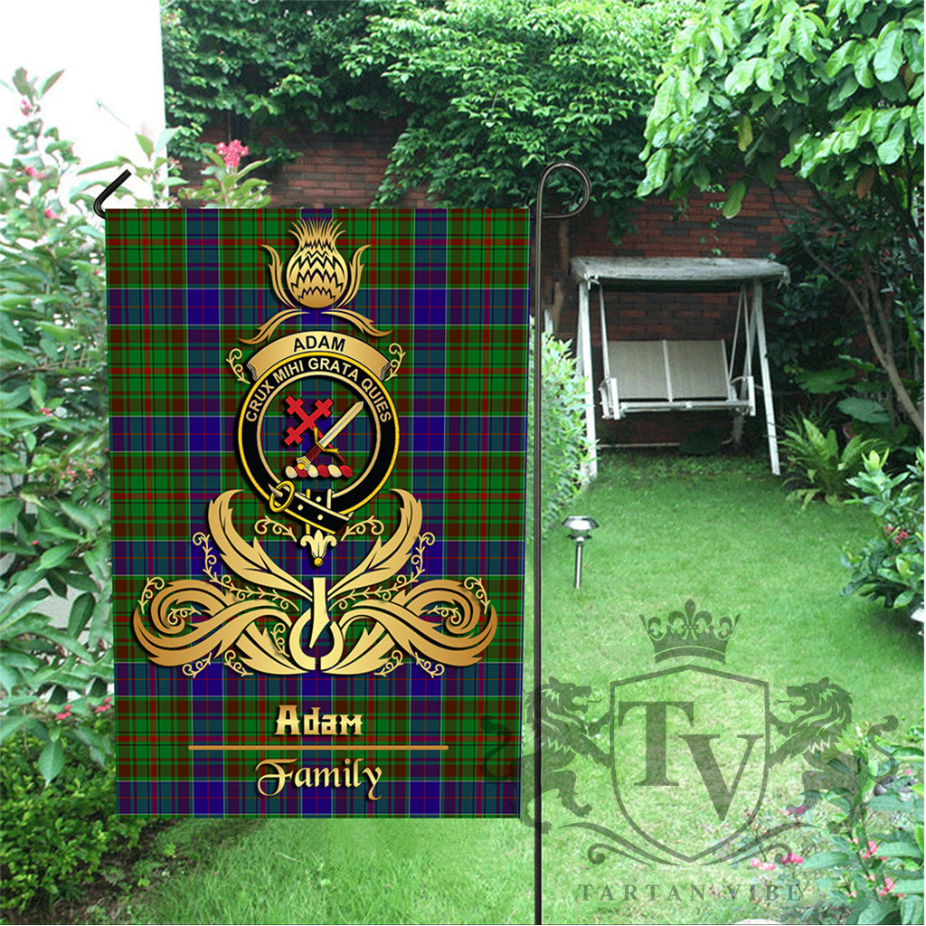 Adam Crest Family Golden Thistle Tree Garden Flag K23