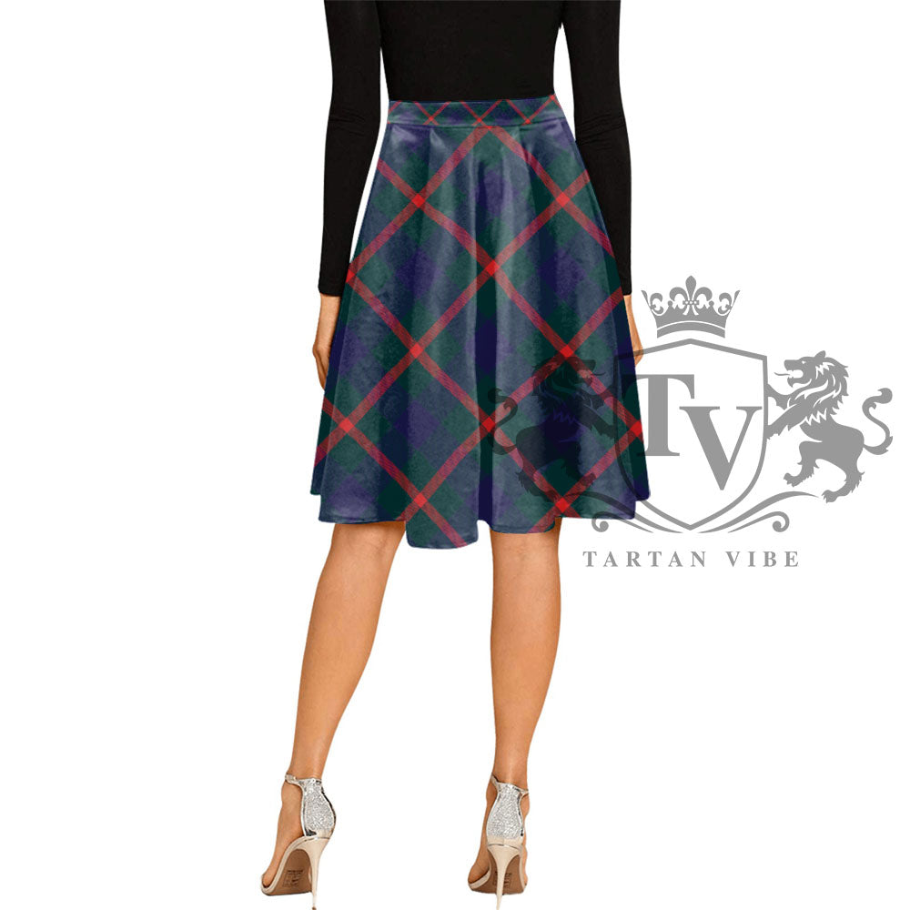 Tartan Vibe Agnew Modern Melete Pleated Midi Skirt