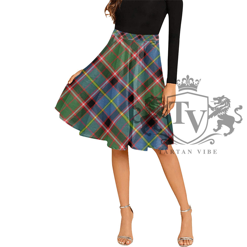 Tartan Vibe Aikenhead Melete Pleated Midi Skirt