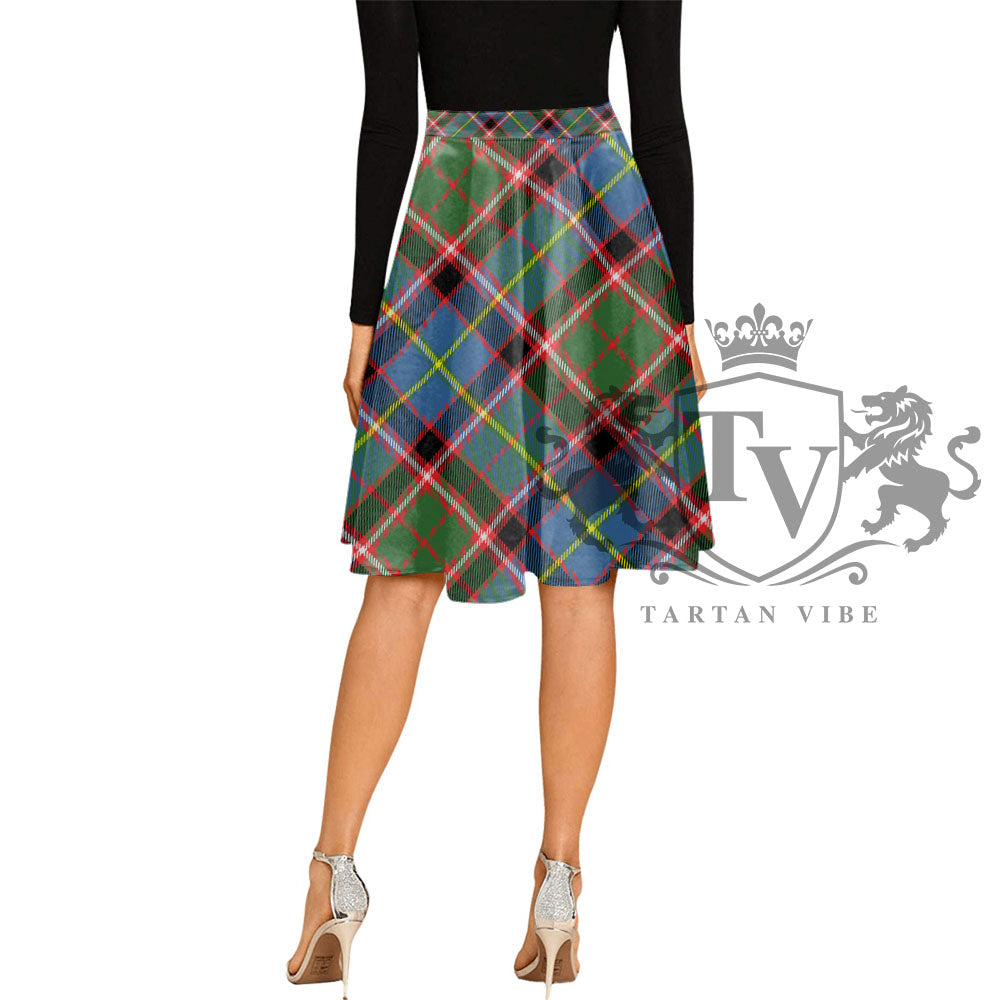 Tartan Vibe Aikenhead Melete Pleated Midi Skirt
