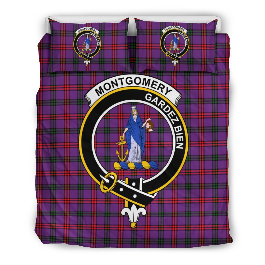 Montgomery Tartan Bedding Set - Clan Badge