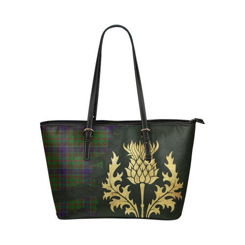 Adam Tartan - Thistle Royal Leather Tote Bag