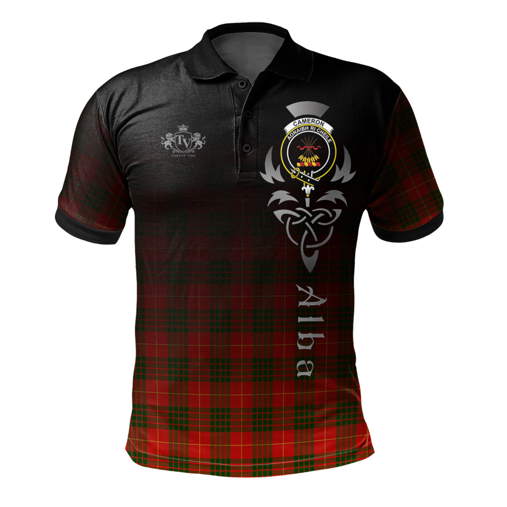 Tartan Vibe Cameron Modern Crest Alba Celtic Polo Shirt