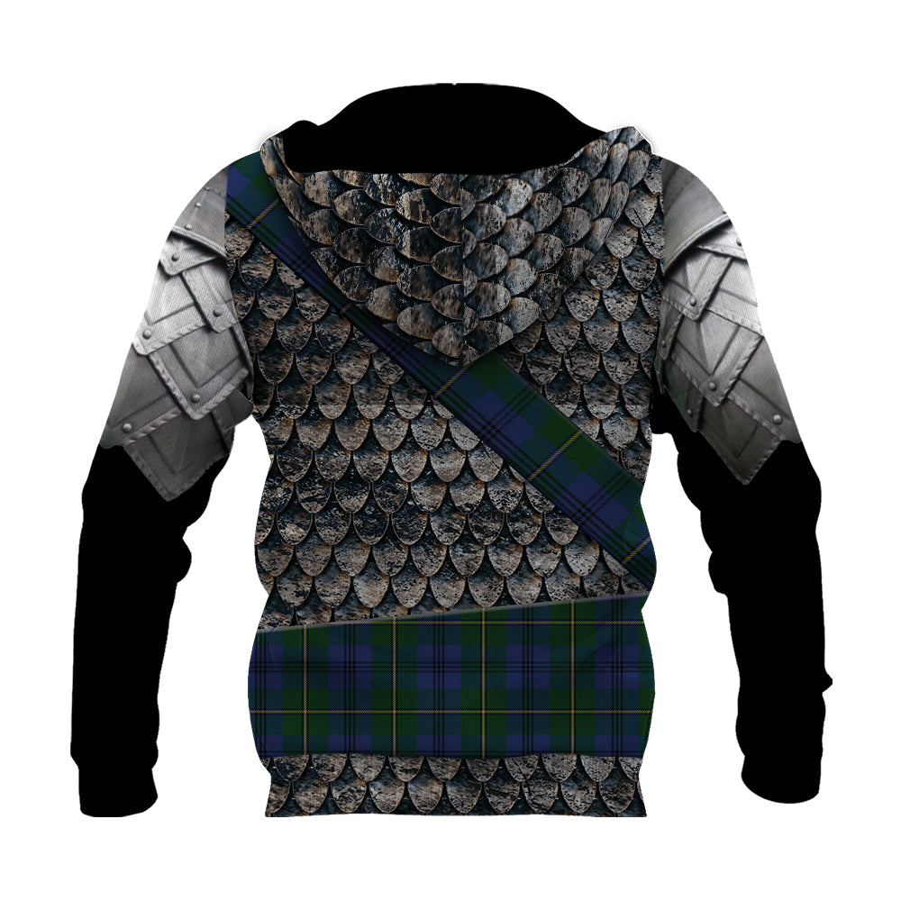 Tartan Vibe Johnston (Johnstone) 02 Knitted Hoodie Warrior Style - Ac