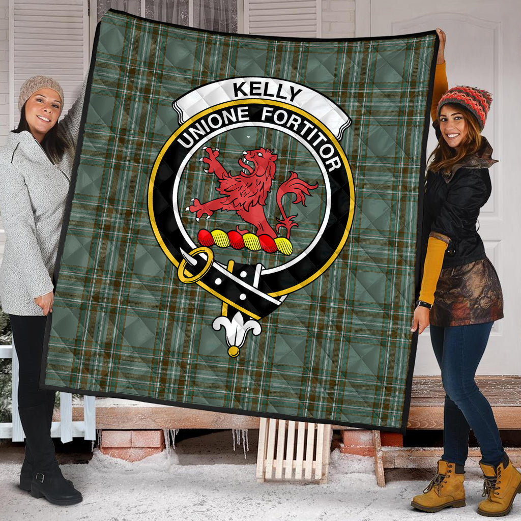 Tartan Vibe Kelly Dress Clan Crest Premium Quilt