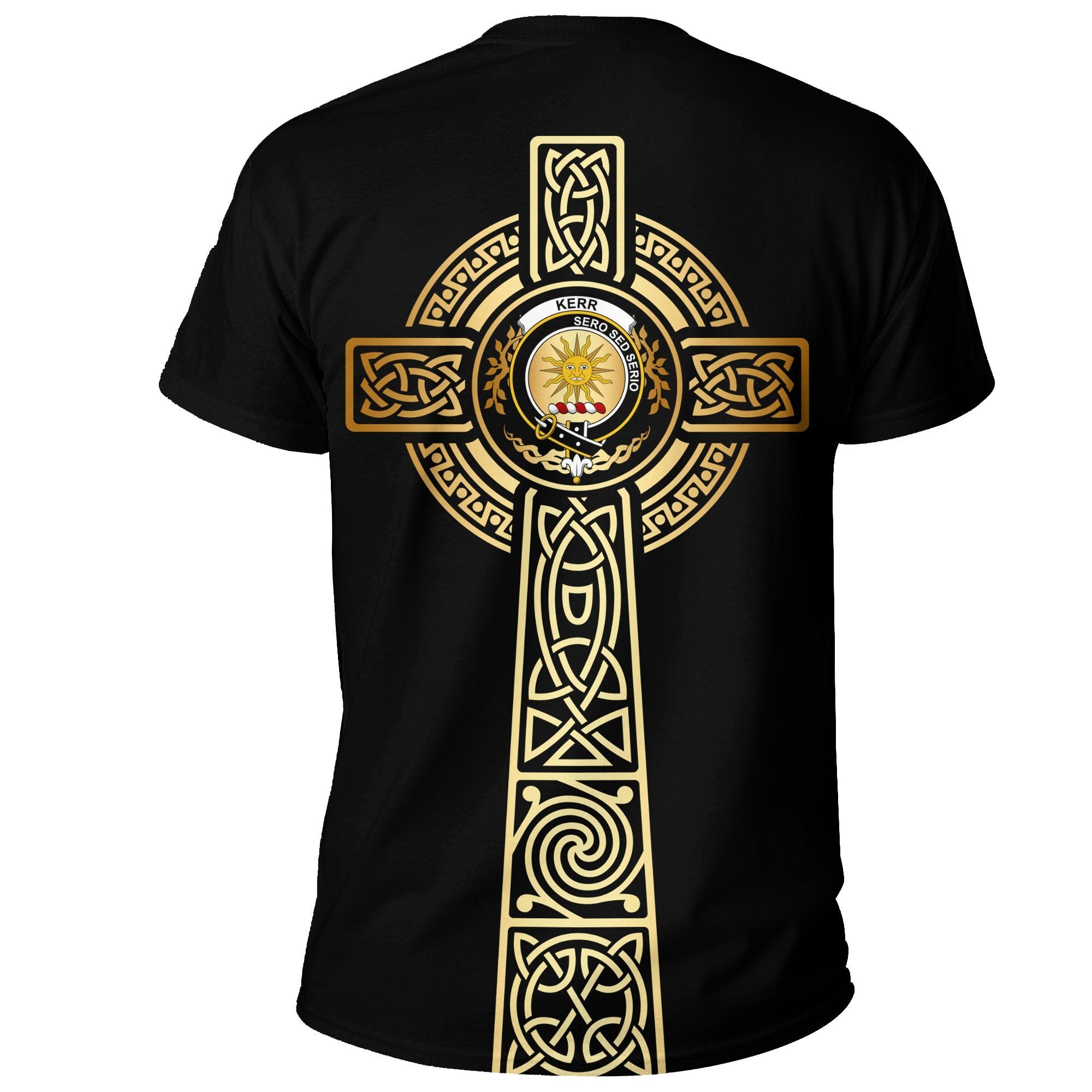 Kerr T-shirt Celtic Tree Of Life Clan Black Unisex
