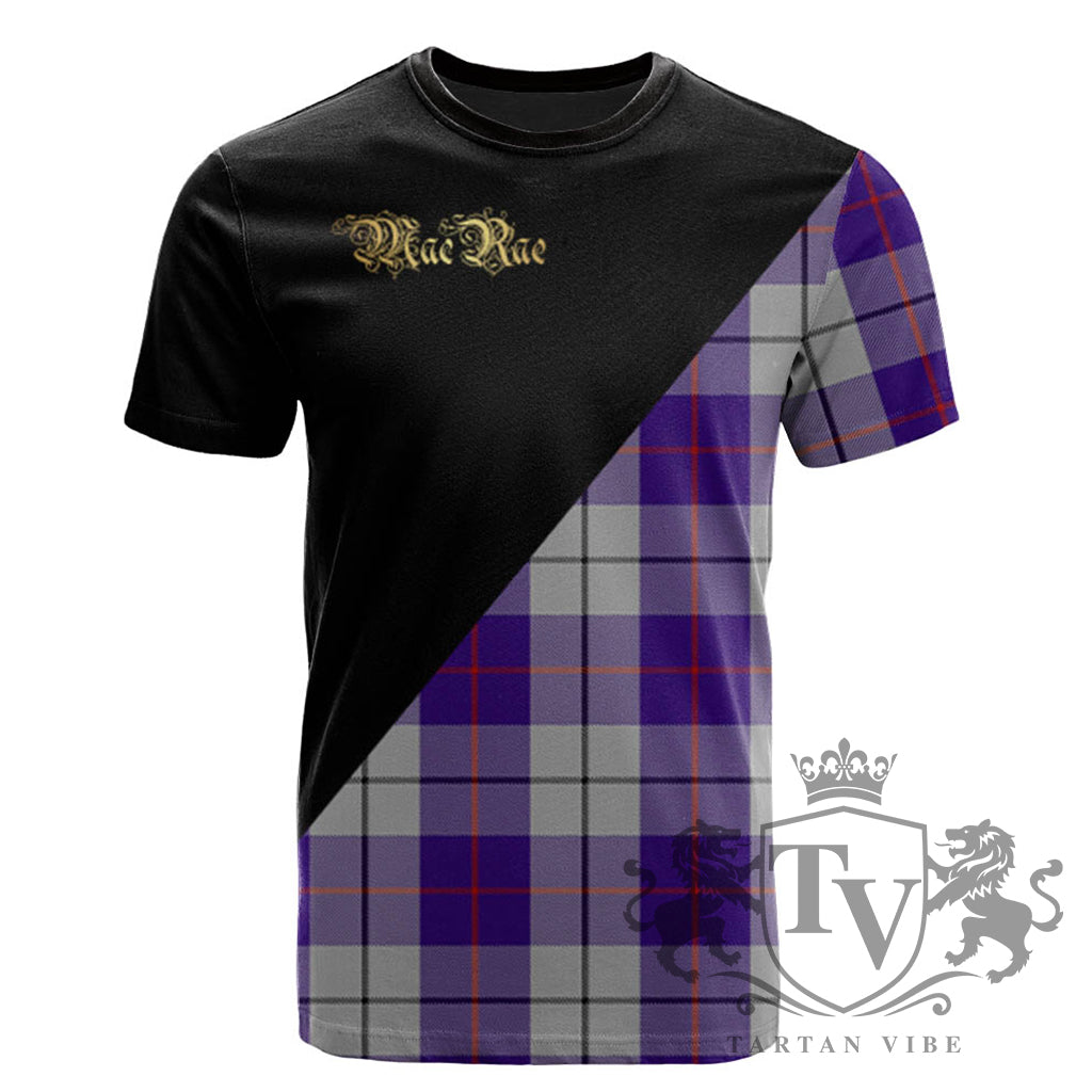 Tartan Vibe MacRae Dress Purple Golden Military Logo T-Shirt