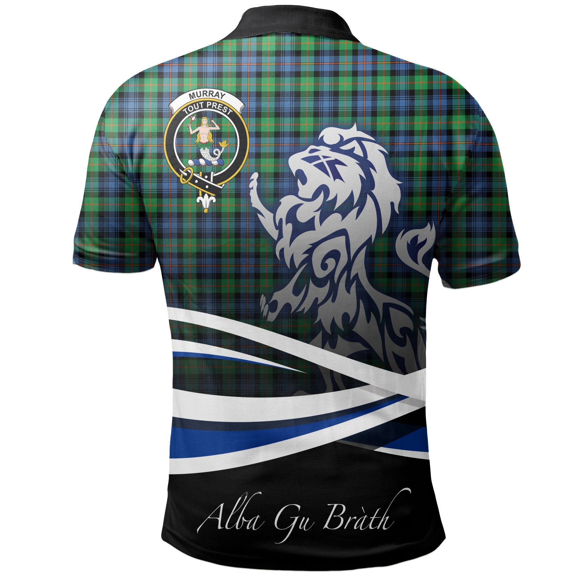 Murray of Atholl Ancient Polo Shirts Tartan Crest Scotland Lion