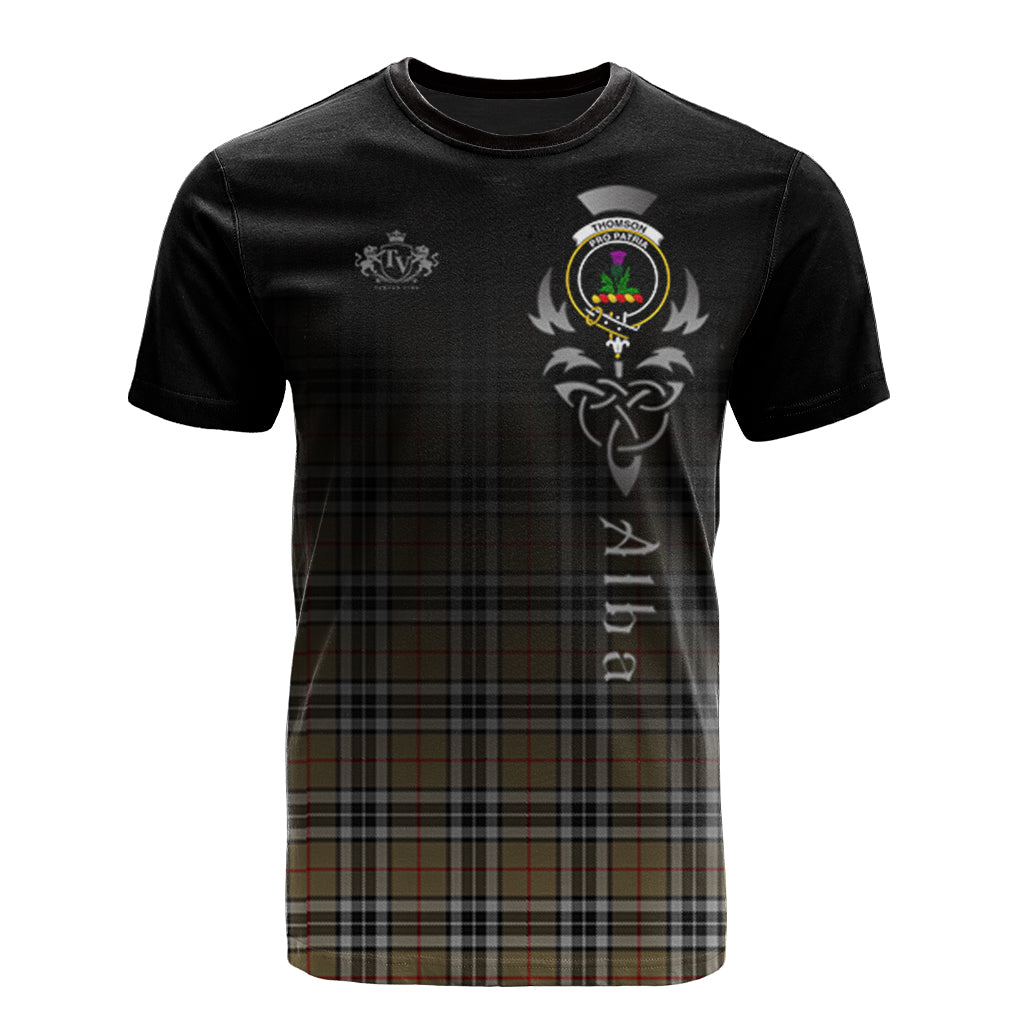 Tartan Vibe Thomson Camel Crest Alba Celtic T-Shirt