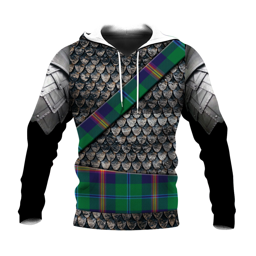 Tartan Vibe Young Modern Knitted Hoodie Warrior Style - Ac