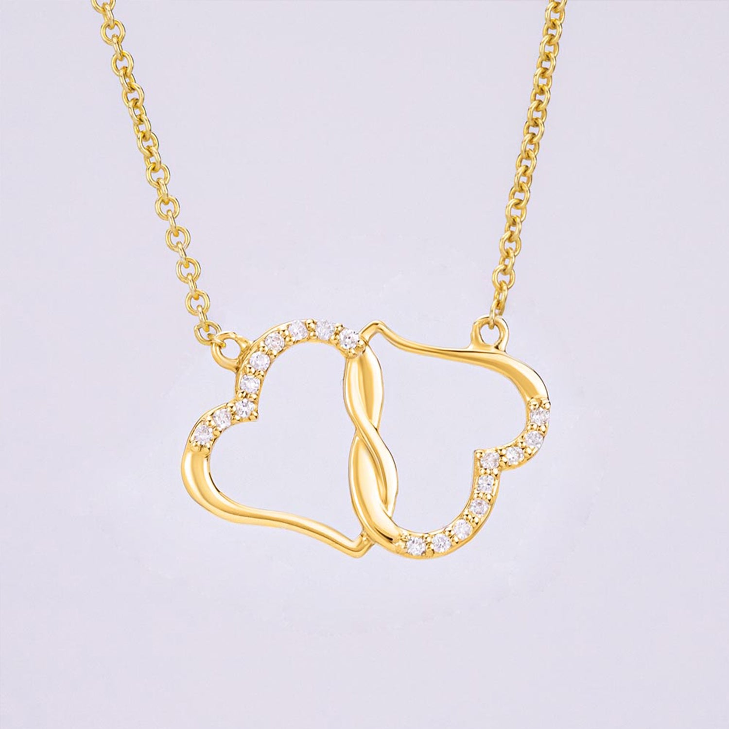 To My Mom Everlasting Love Solid Gold Necklace