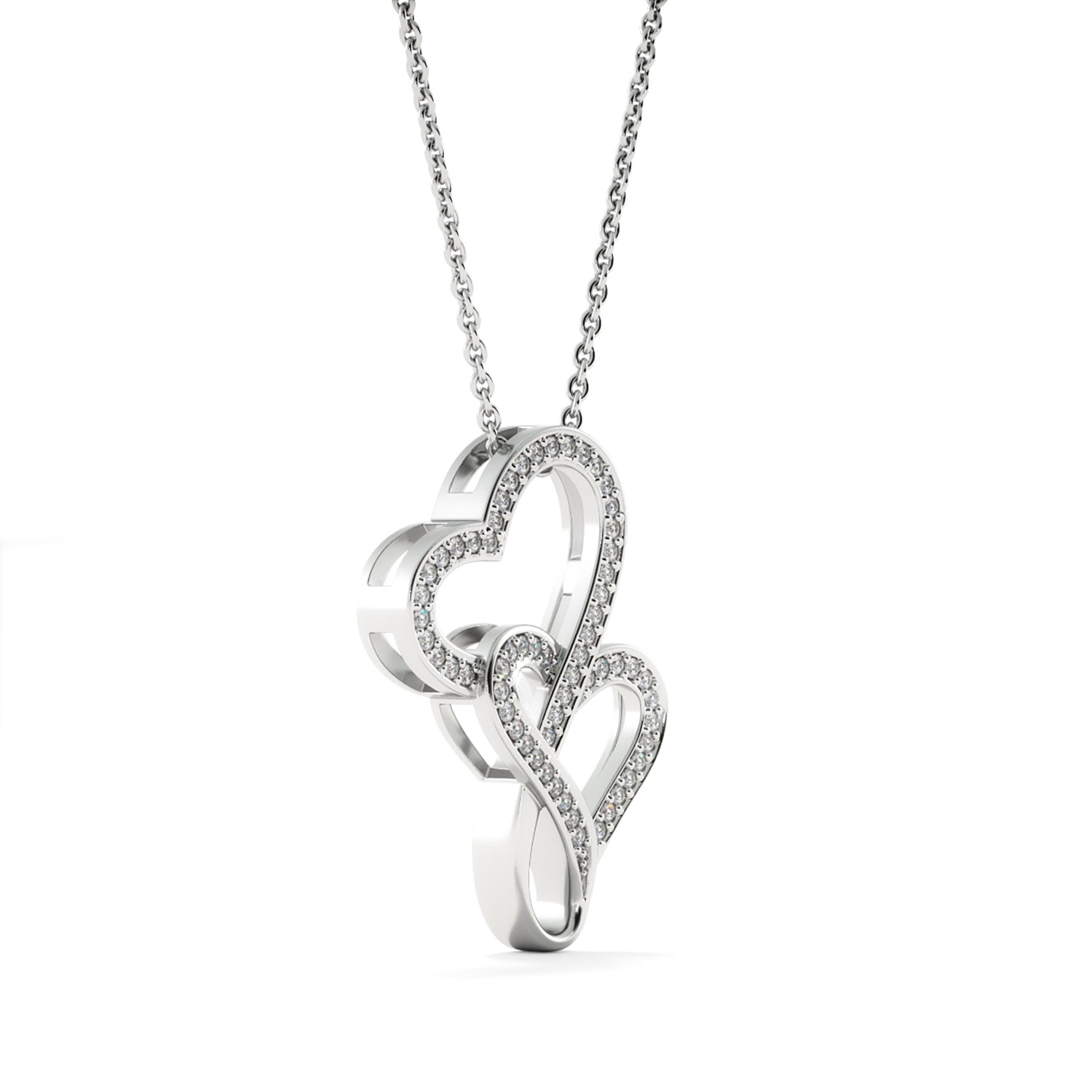 To My Mom Double Hearts Necklace