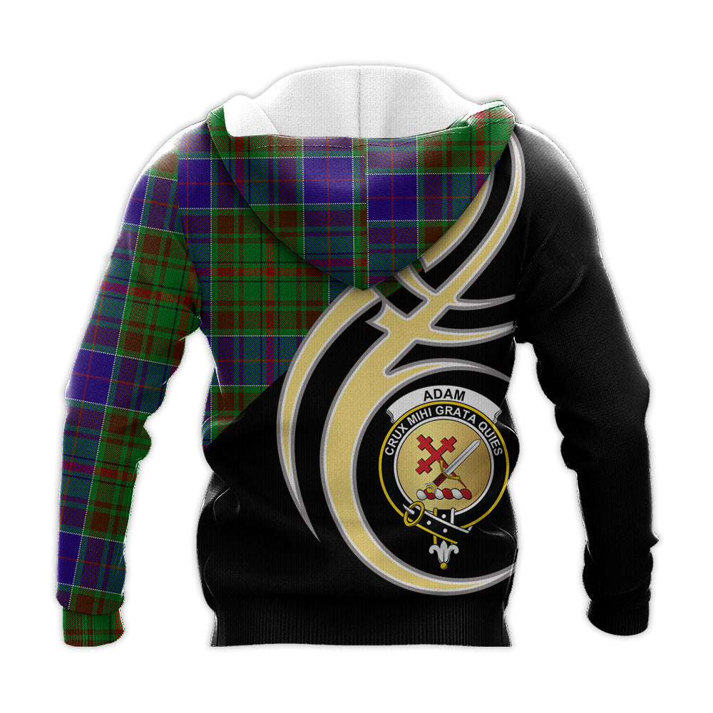 Clan Believe In Me Crest Tartan Knitted Hoodie - Custom Your Textt