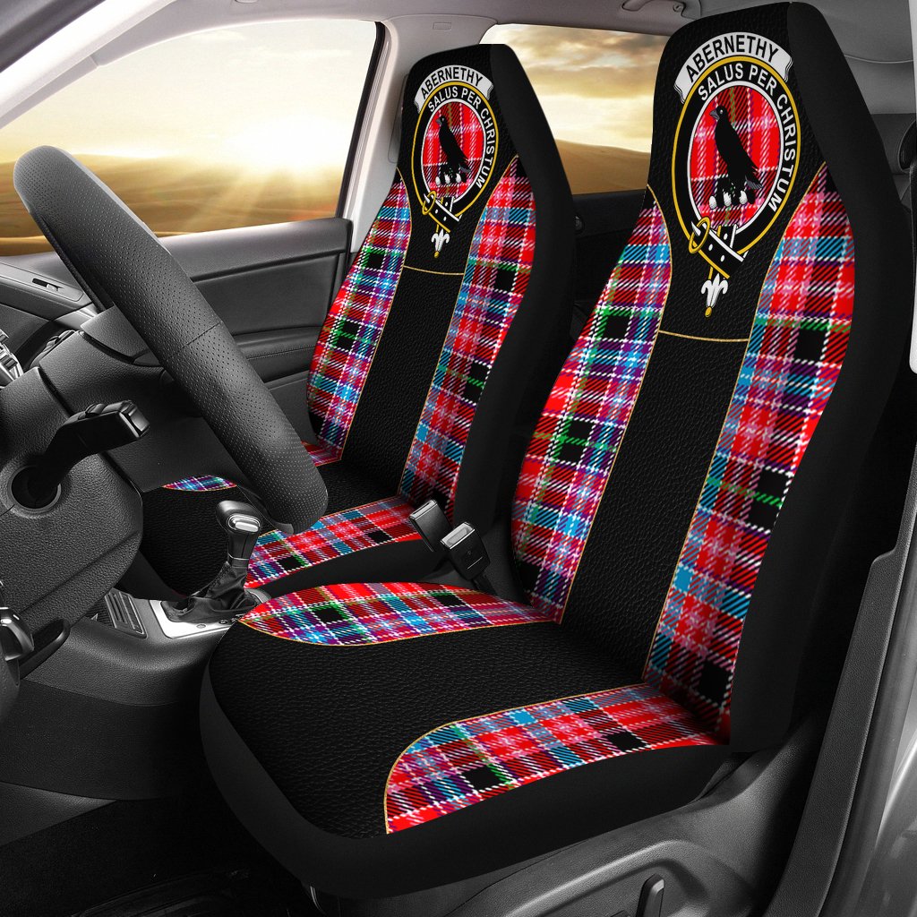 Abernethy Tartan Car Seat Cover Clan Badge - Special Version
