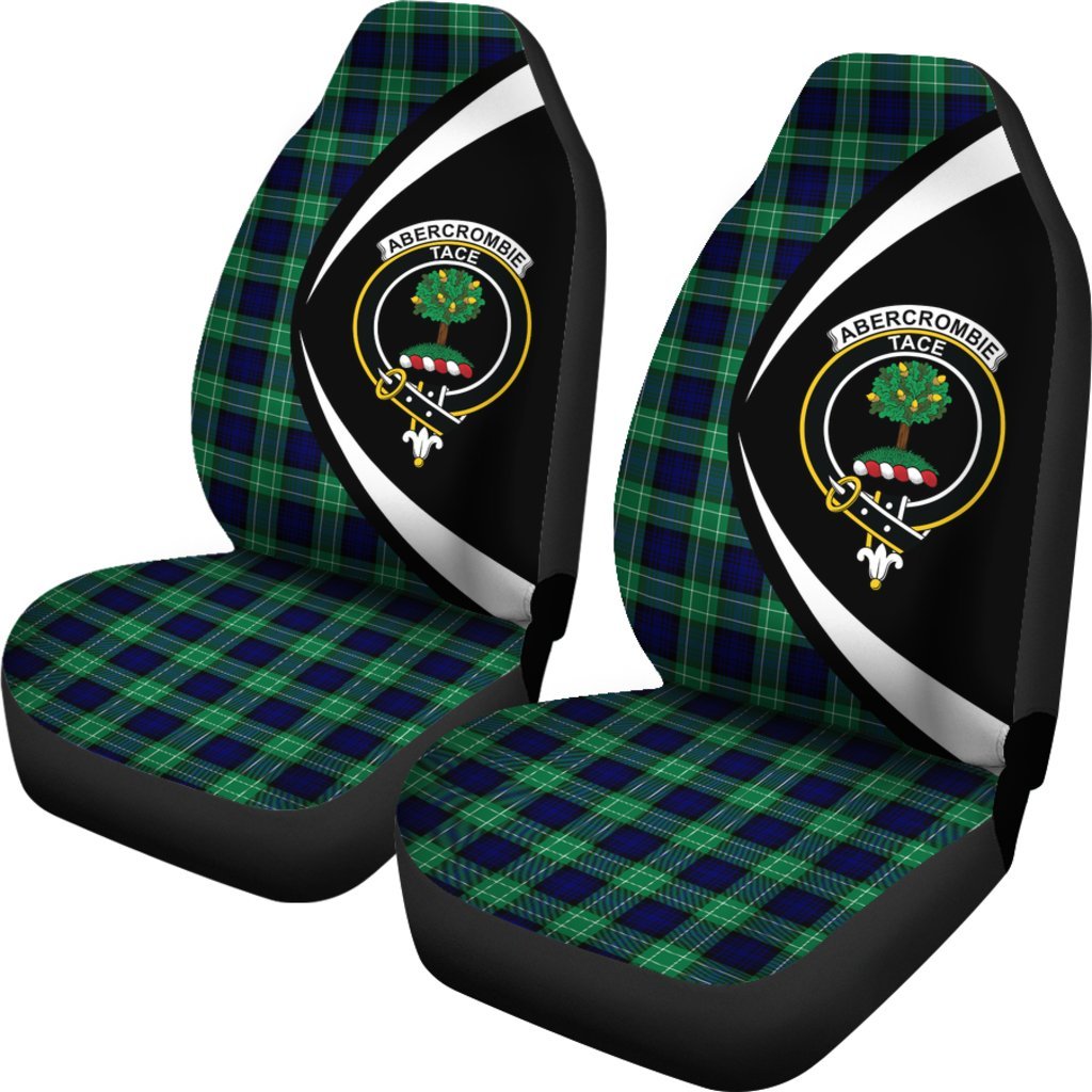 Abercrombie Tartan Clan Crest Car Seat Cover - Circle Style