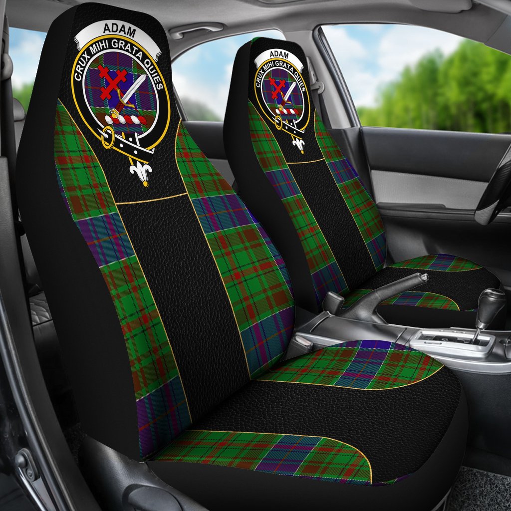 Adam Tartan Car Seat Cover Clan Badge - Special Version