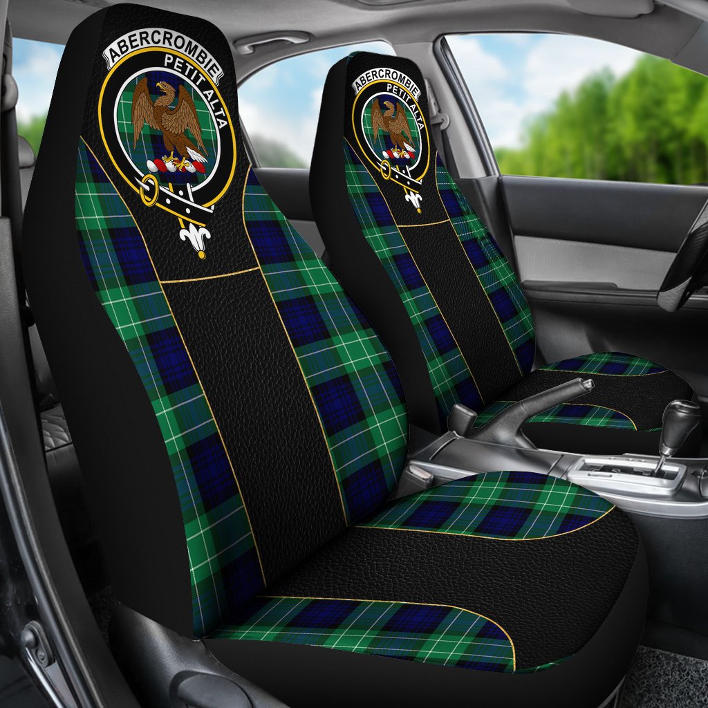 Abercrombie Tartan Car Seat Cover Clan Badge - Special Version