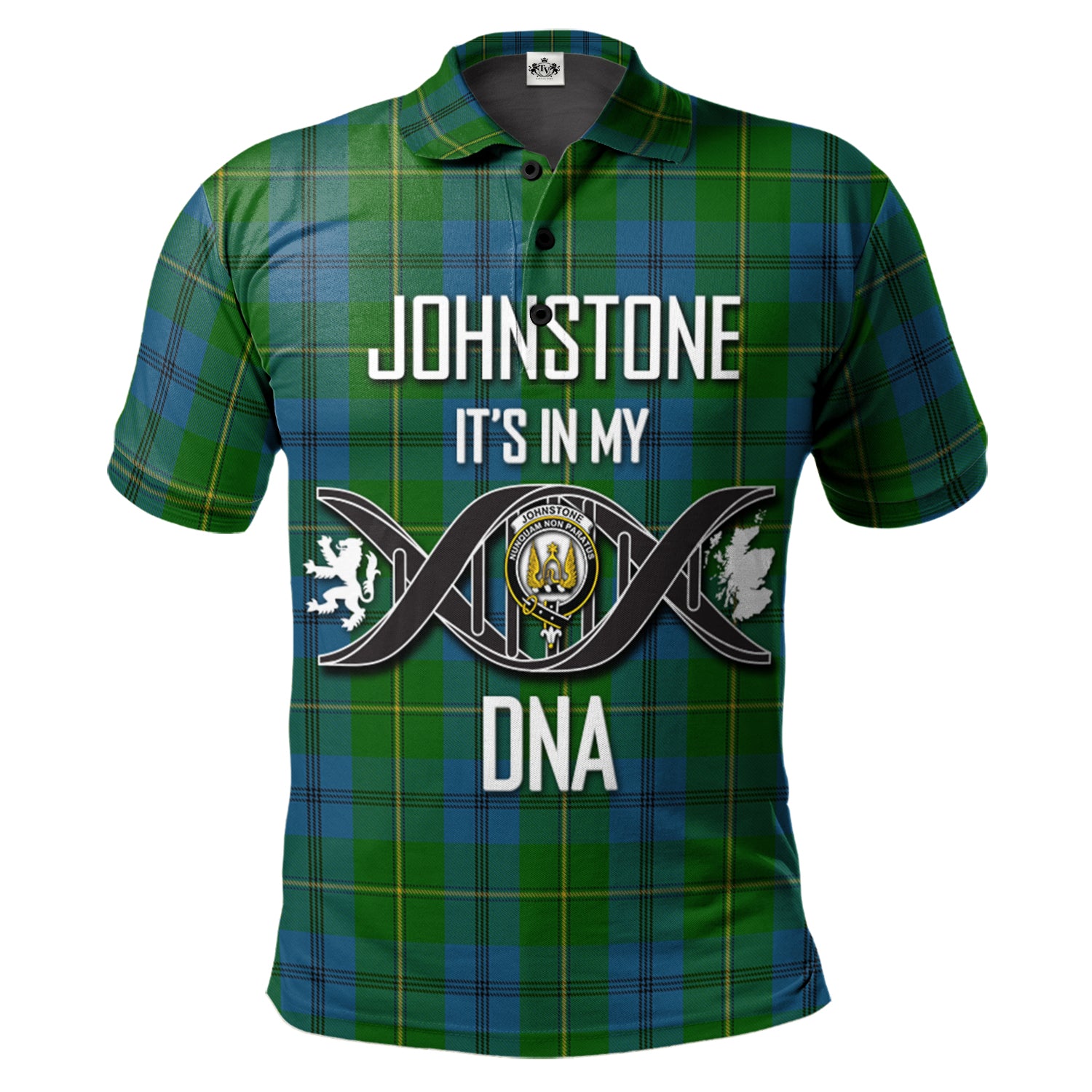 Clan DNA In Me Crest Tartan Polo Shirt